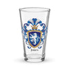 Jones Family Crest beer glass