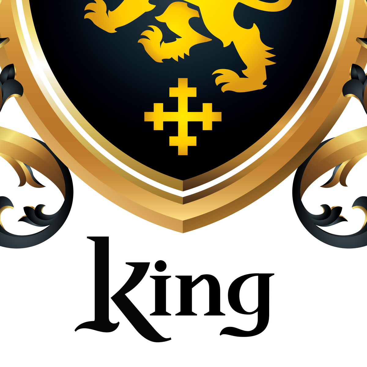 King Family Crest framed artprint