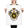 King Family Crest framed artprint