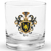 King Family Crest Rocks Glass