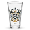 Lee Family Crest beer glass - English & Irish origin