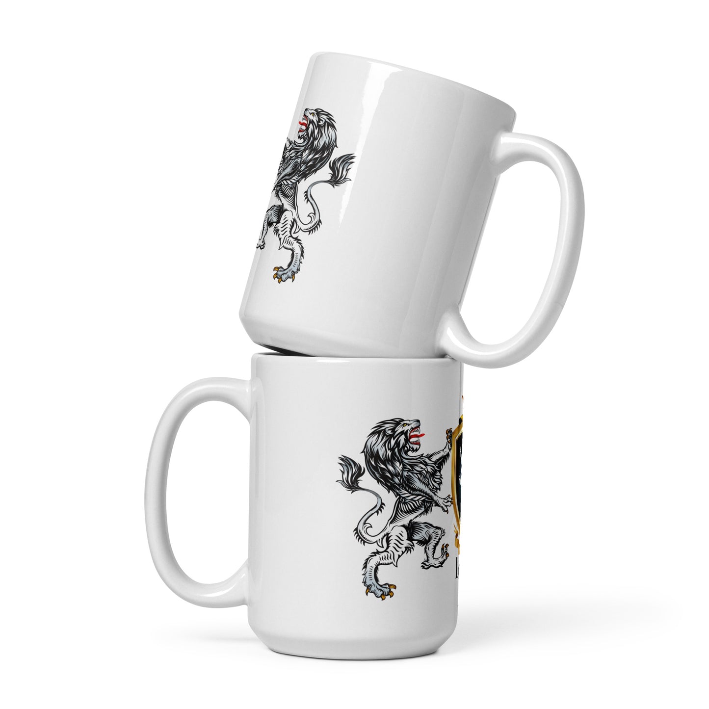 Lewis Family Crest mug with lions-Family Crests Store