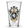 Lewis Family Crest beer glass
