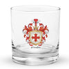 Martin Family Crest Rocks Glass - Aragon origin