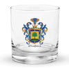 Martinez Family Crest Rocks Glass - Galicia & Asturias origins