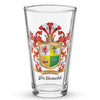 McDonald Family Crest beer glass