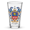 McLoughlin Family Crest beer glass