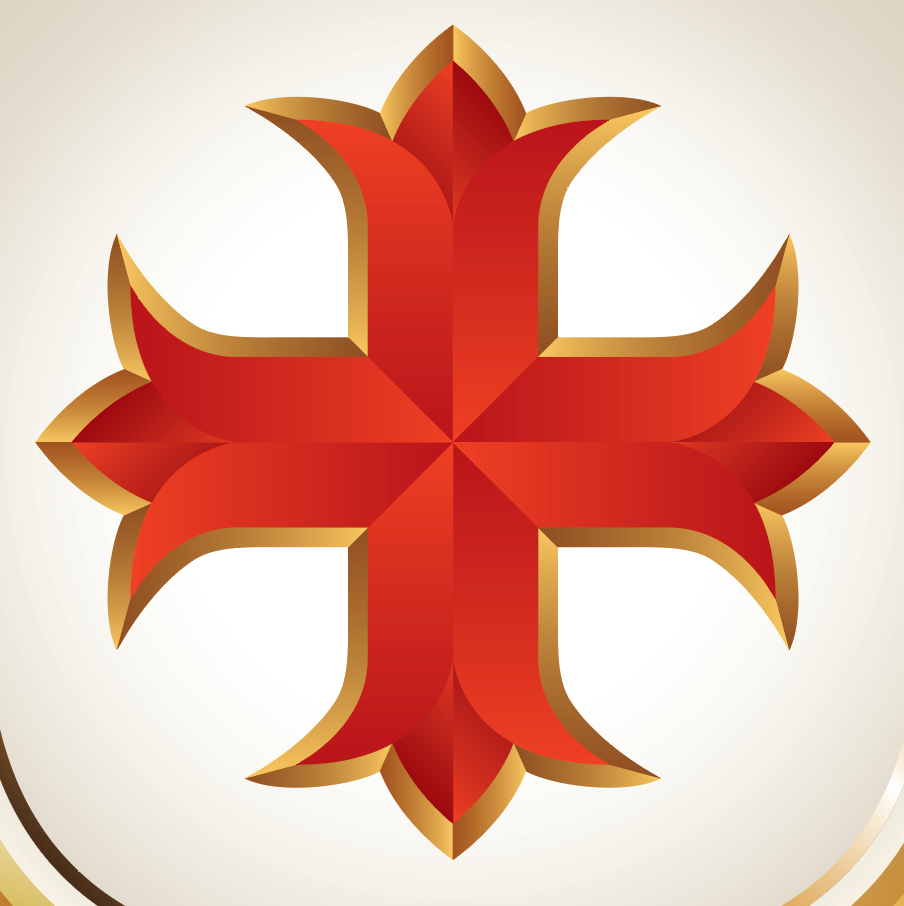 Illustrated Miller Family Crest featuring the millers cross close up