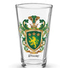 Moore Family Crest beer glass