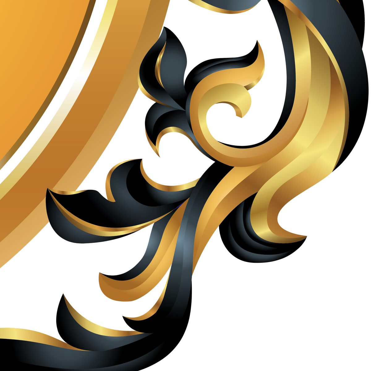 A close-up of the Morris Family Crest  featuring black and gold mantling.