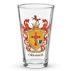 O'Donnell Family Crest beer glass