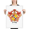 Perry Family Crest framed artprint
