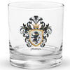 Phillips Family Crest Rocks Glass