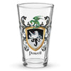 Powell Family Crest beer glass