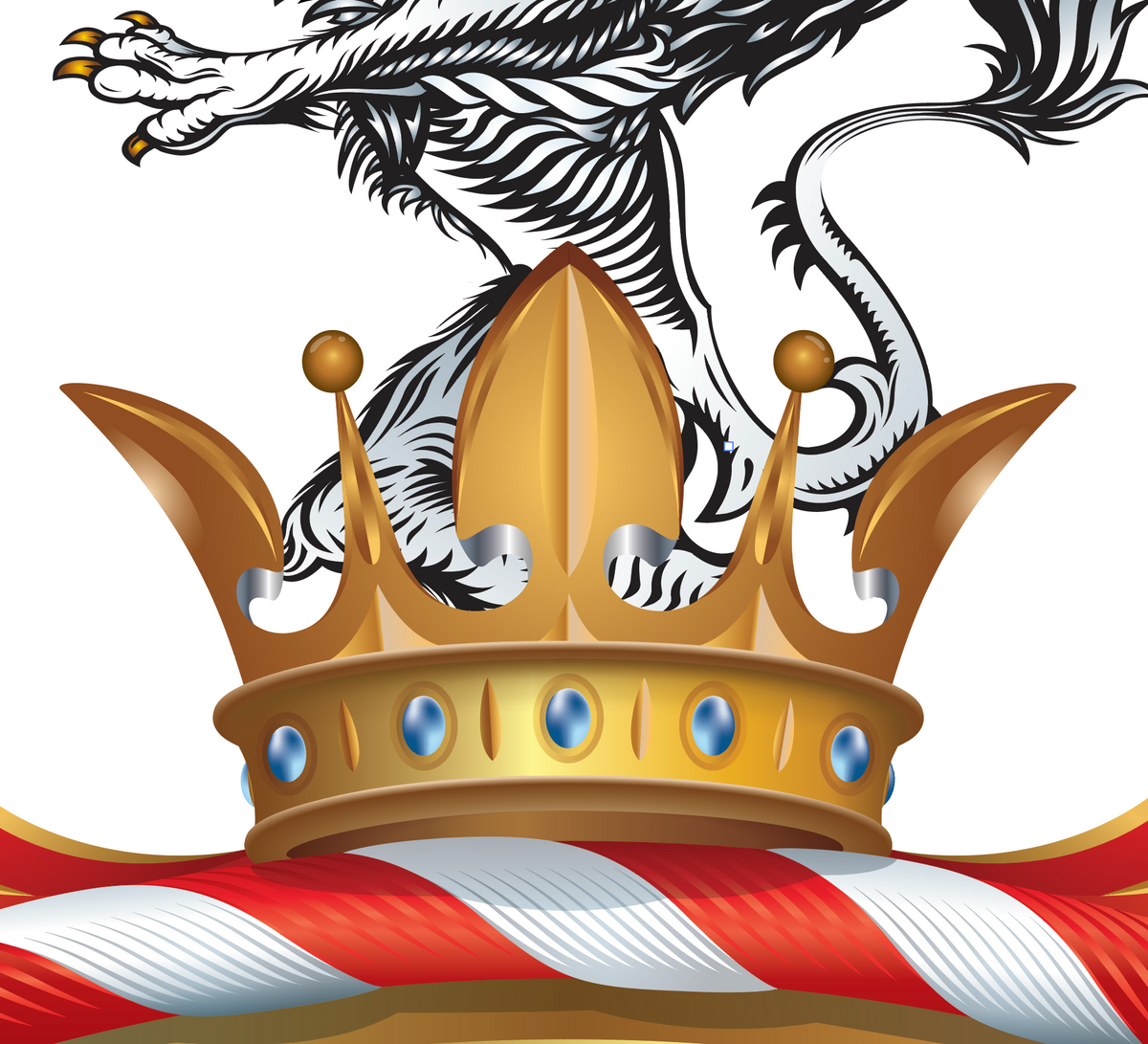 A close-up of the Price Family Coat of Arms featuring a gold crown.
