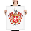 Price Family Crest framed artprint