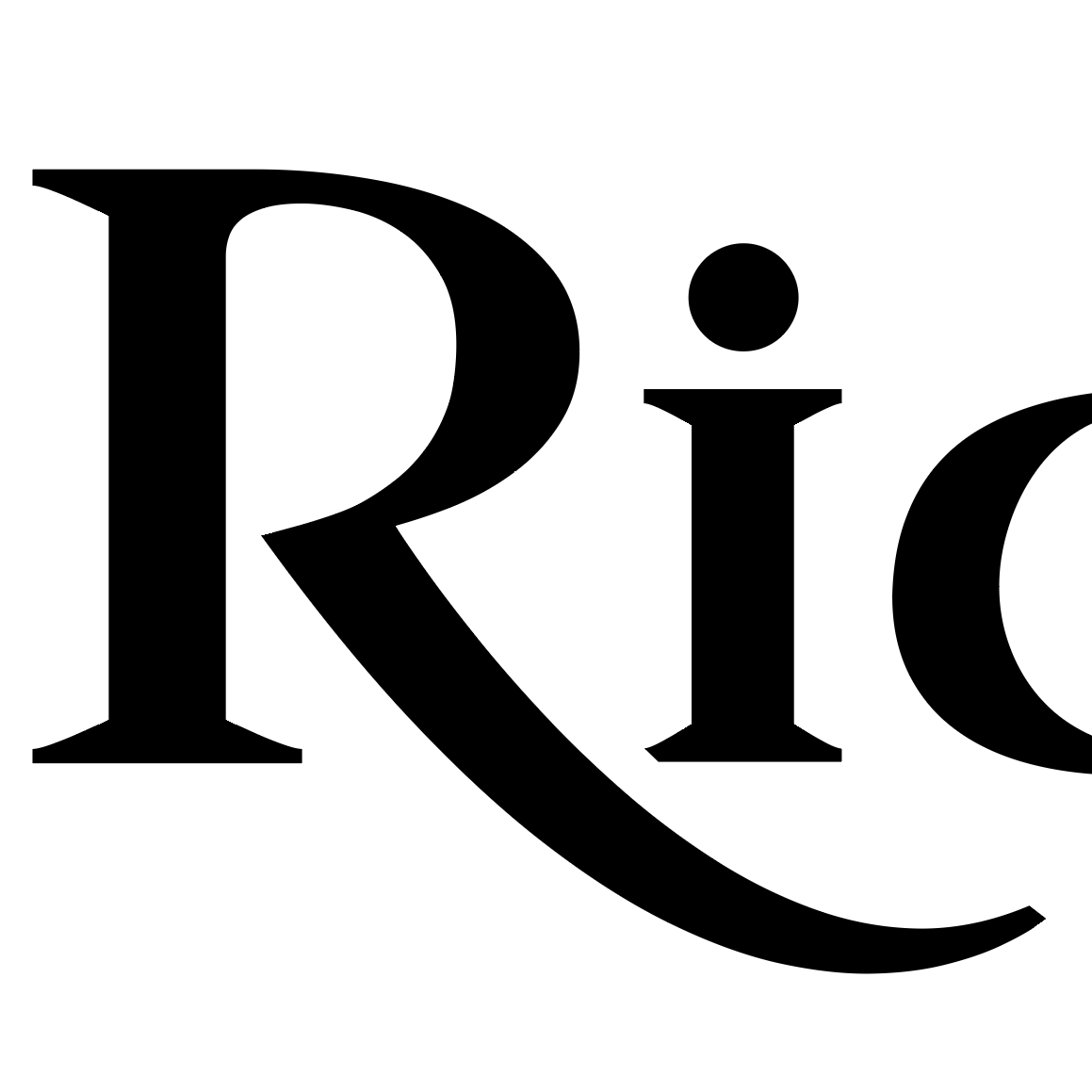 A close-up of the Richardson Coat of Arms featuring typographic detail of the heraldic lettering of the first 2 letters of the name.