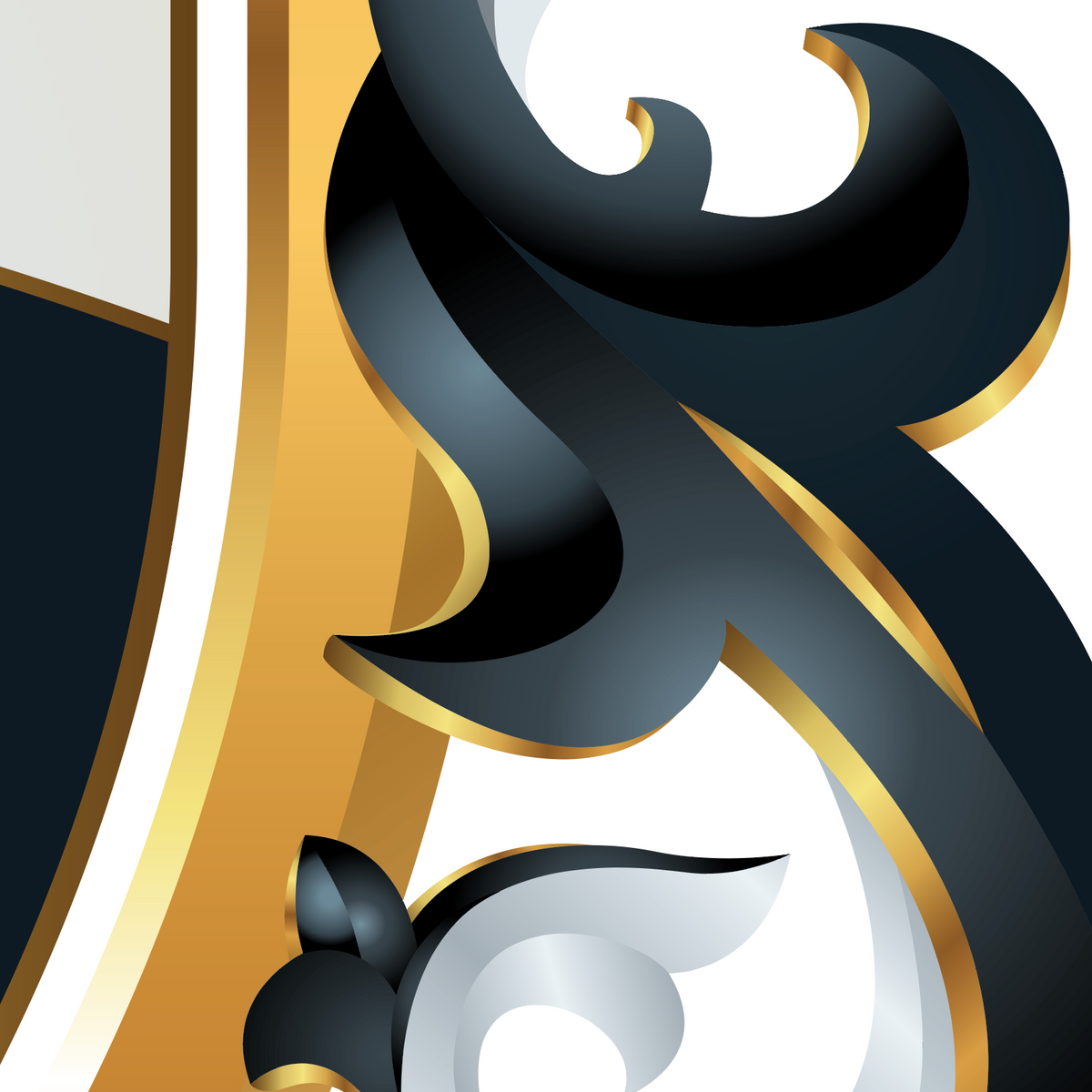 A close-up of the Richardson Coat of Arms featuring black and white mantling.