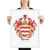 Rivera Family Crest framed artprint