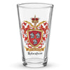 Robertson Family Crest beer glass