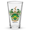 Robinson Family Crest beer glass