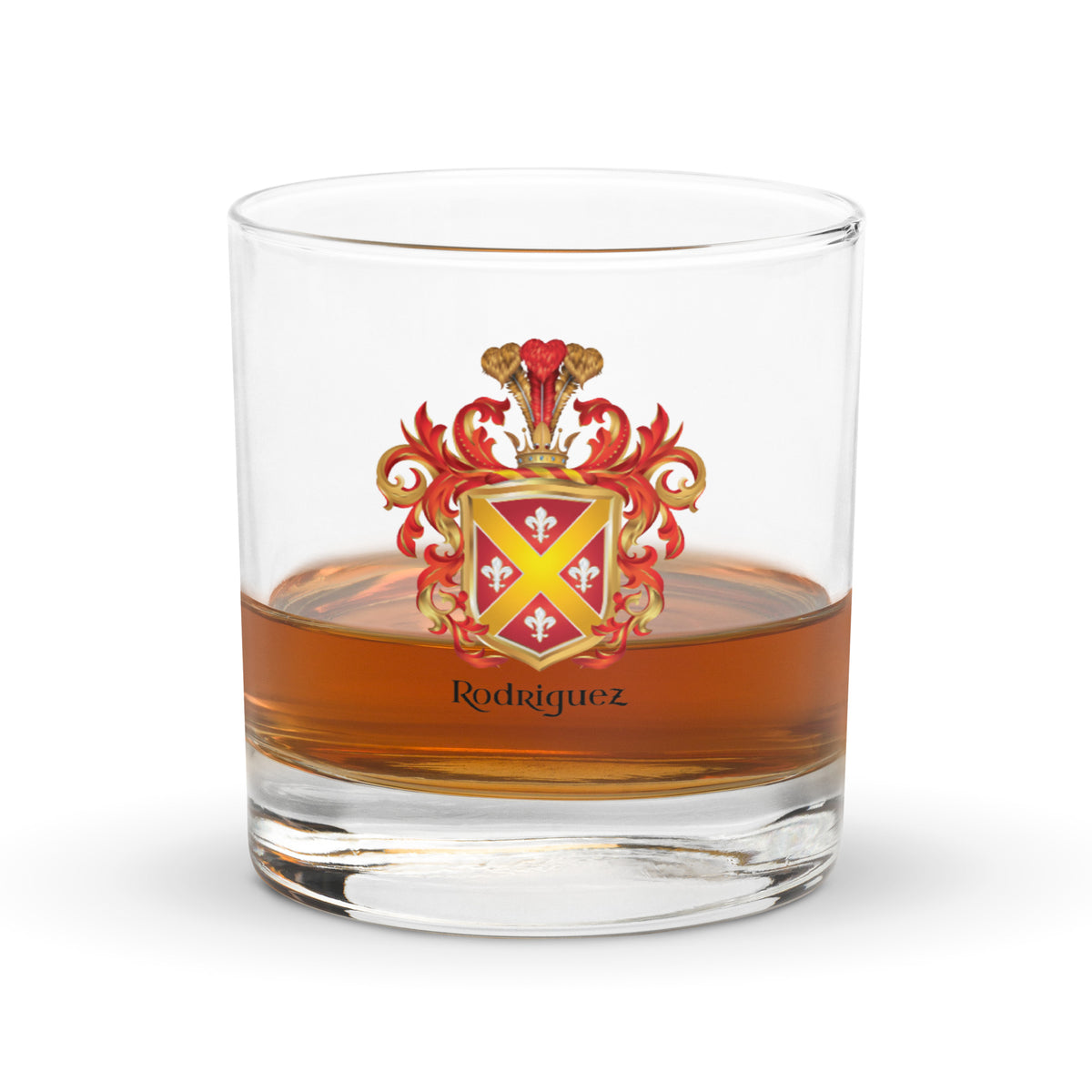 Rodriguez Family Crest Rocks Glass-Family Crests Store