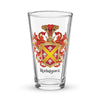 Rodriguez Family Crest beer glass