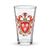 Ross Family Crest beer glass