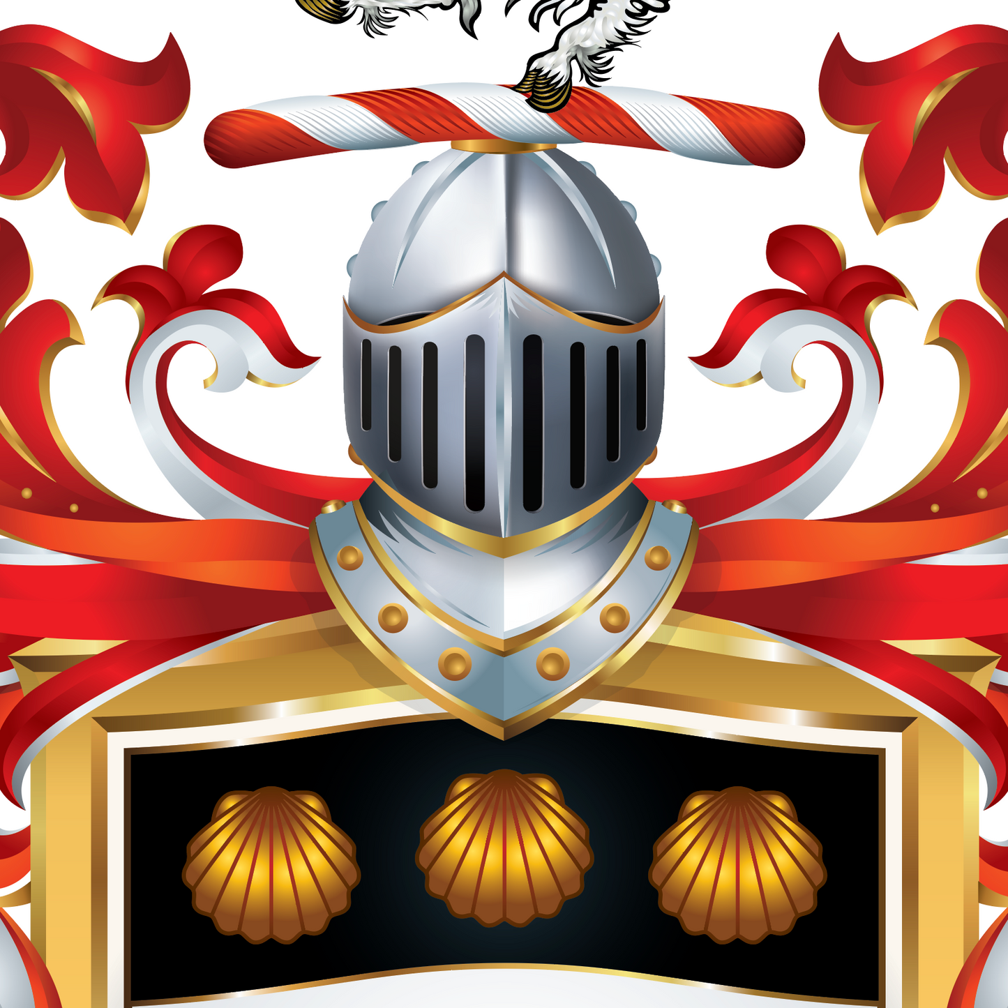 Russell Family Crest framed artprint – linked to the Duke of Bedford