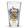 Scott Family Crest beer glass