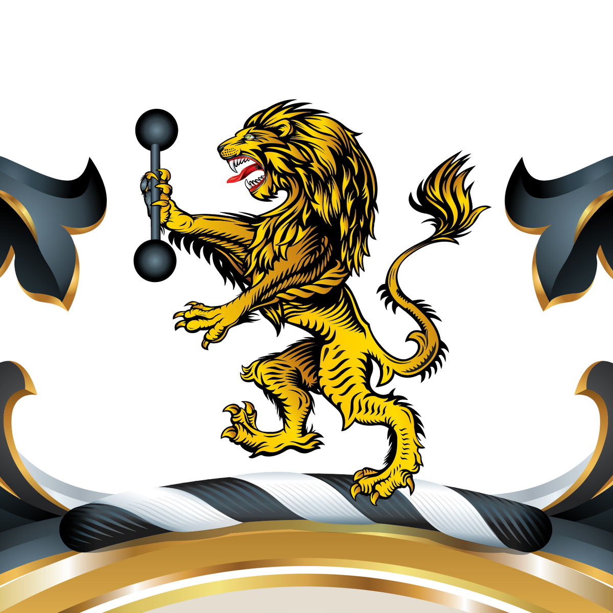 Rice Family Crest Rocks Glass
