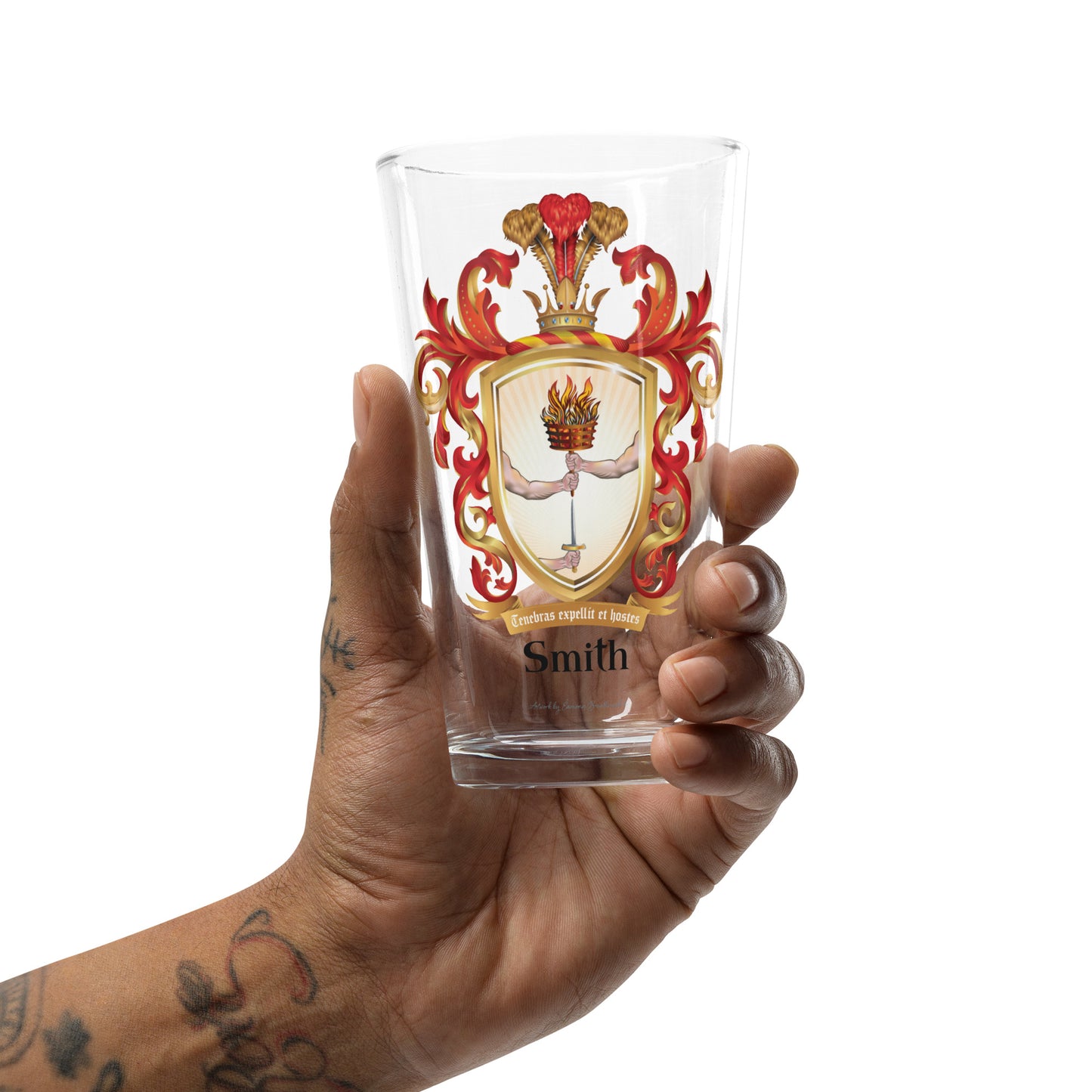 Smith Family Crest beer glass - Irish origin