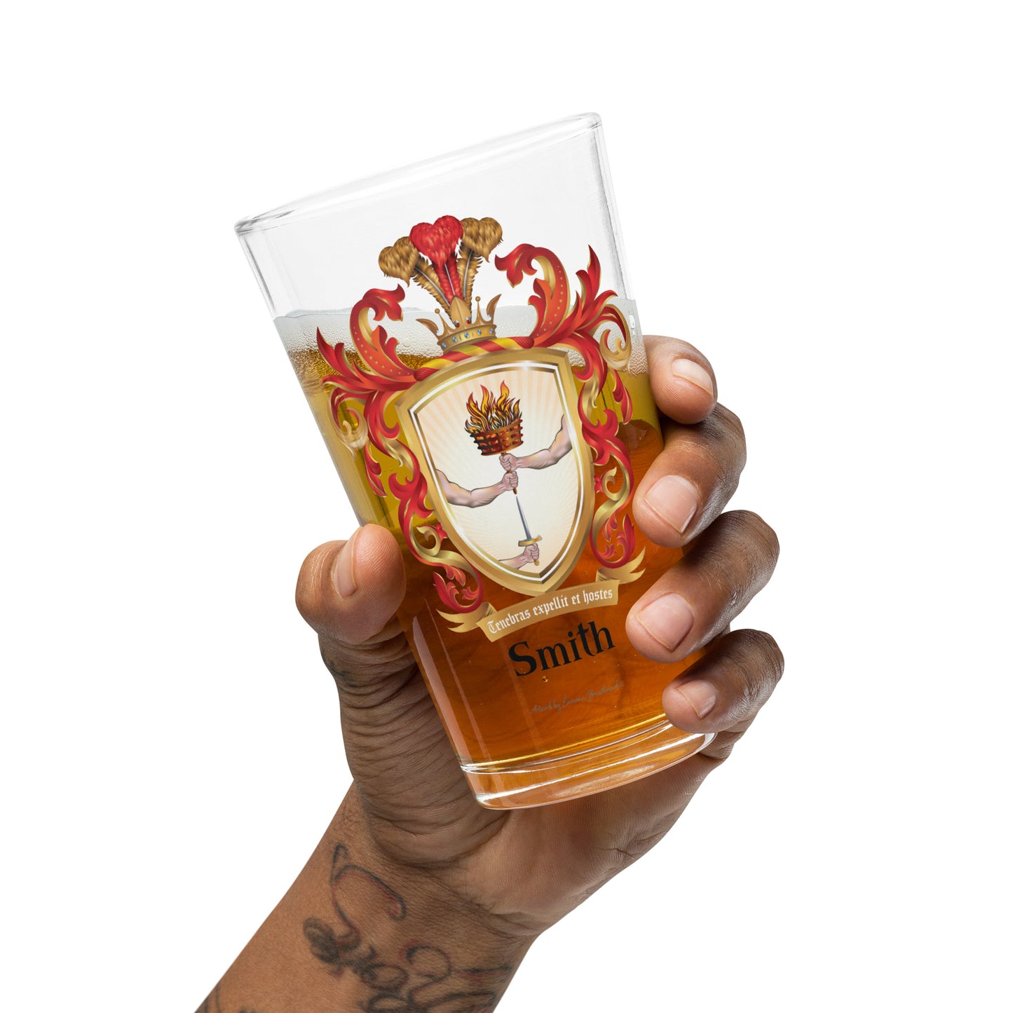 Smith Family Crest beer glass - Irish origin