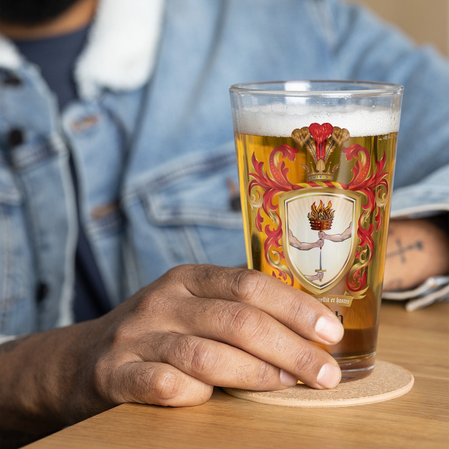 Smith Family Crest beer glass - Irish origin