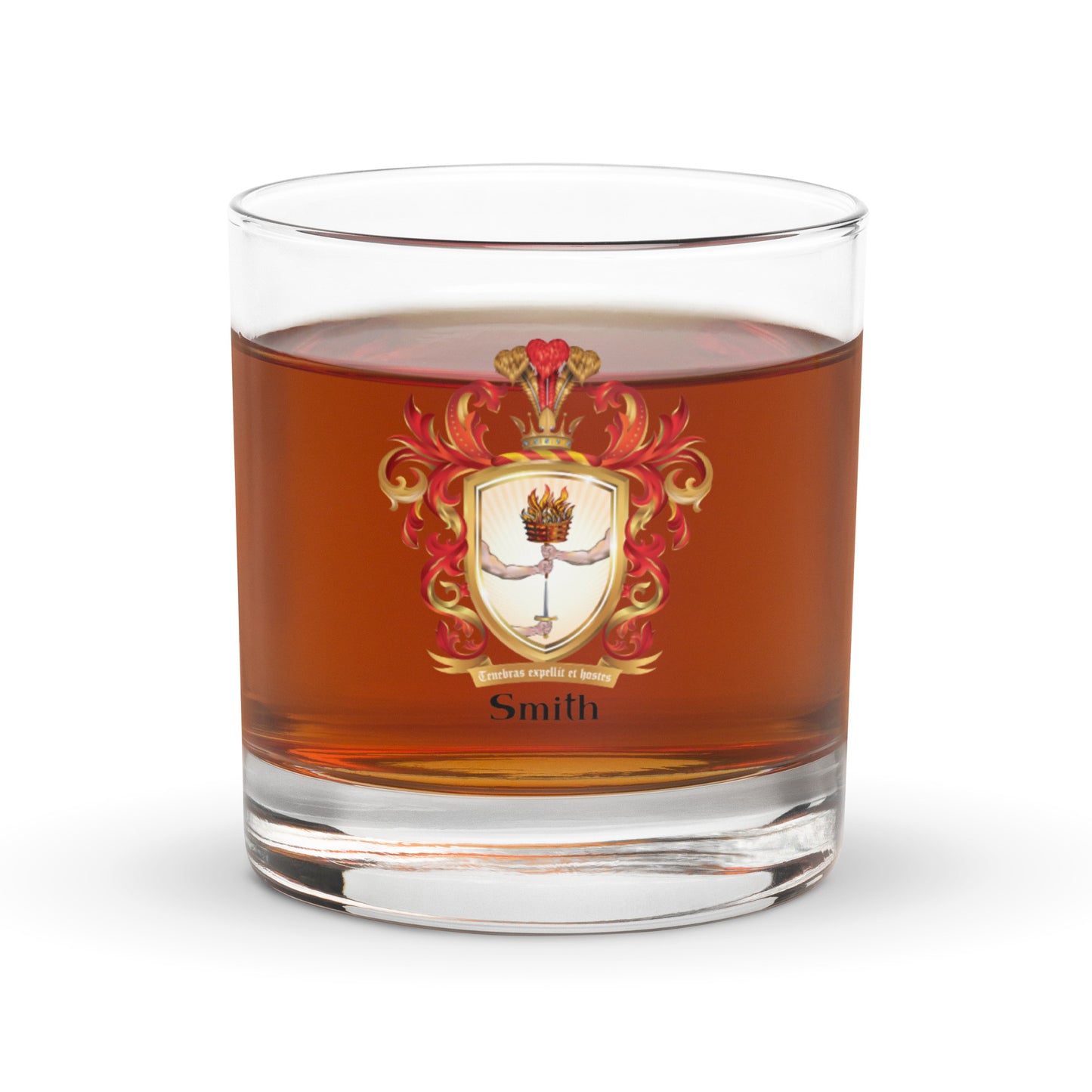 Smith Family Crest Rocks Glass - Irish origin