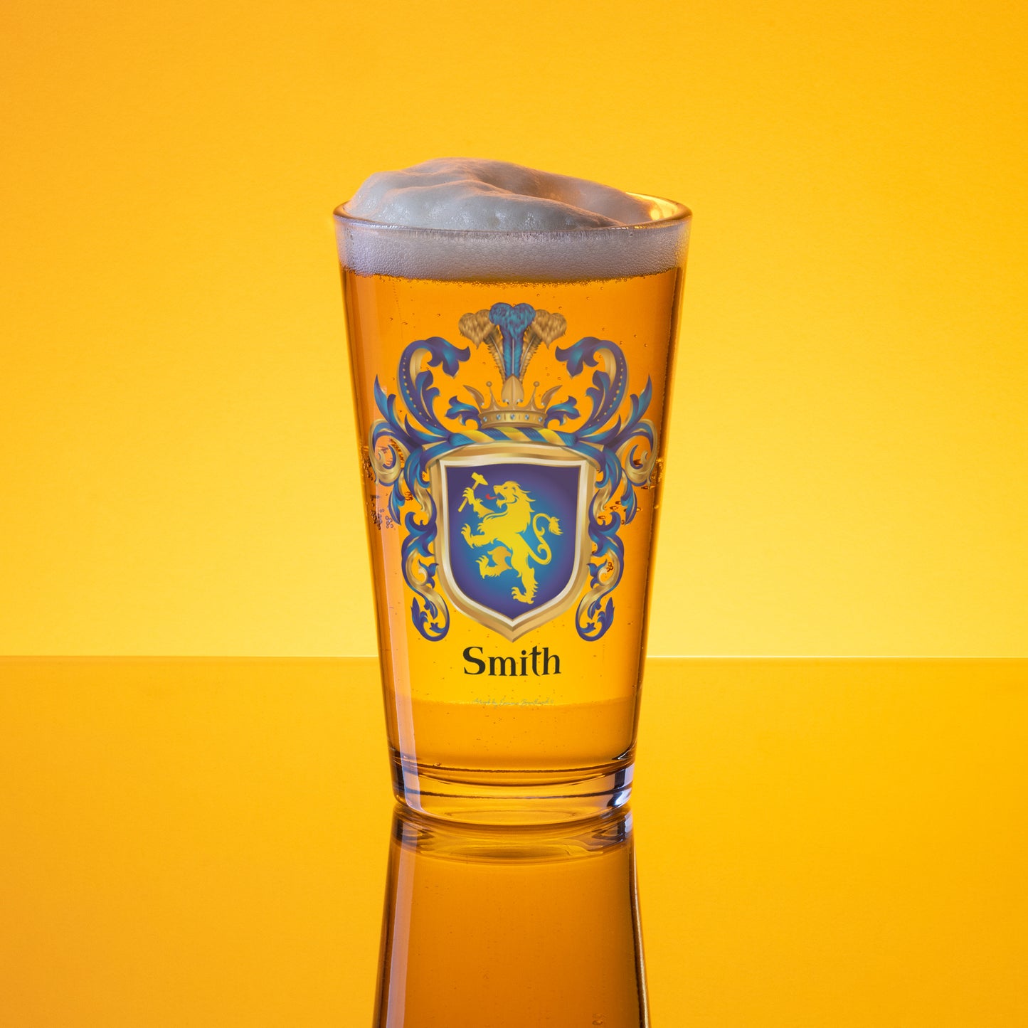 Smith Family Crest beer glass - Germanic origin