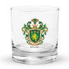 Moore Family Crest Rocks Glass