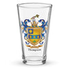 Thompson Family Crest beer glass