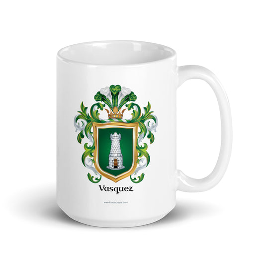 Vasquez Family Crest mug-Family Crests Store