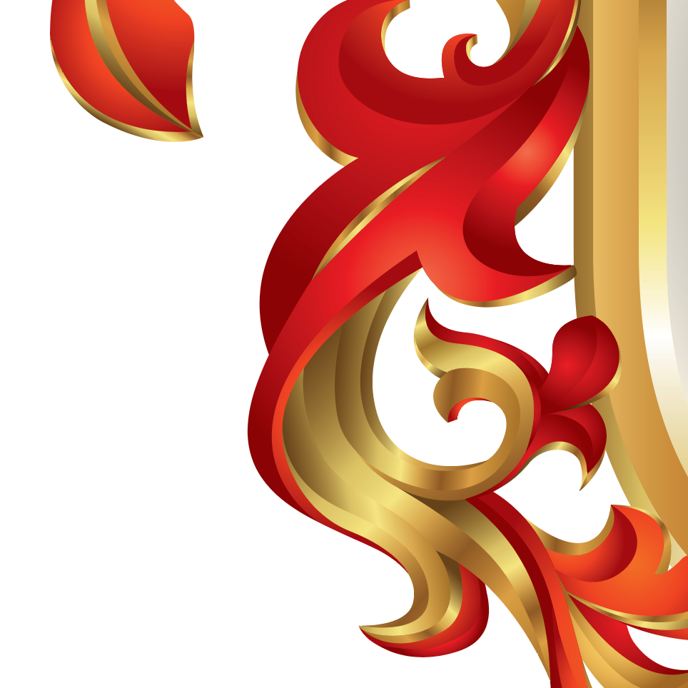 A close-up of the Vega Family Crest featuring red and gold ornate mantling on a white background.