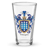 Velasquez Family Crest beer glass