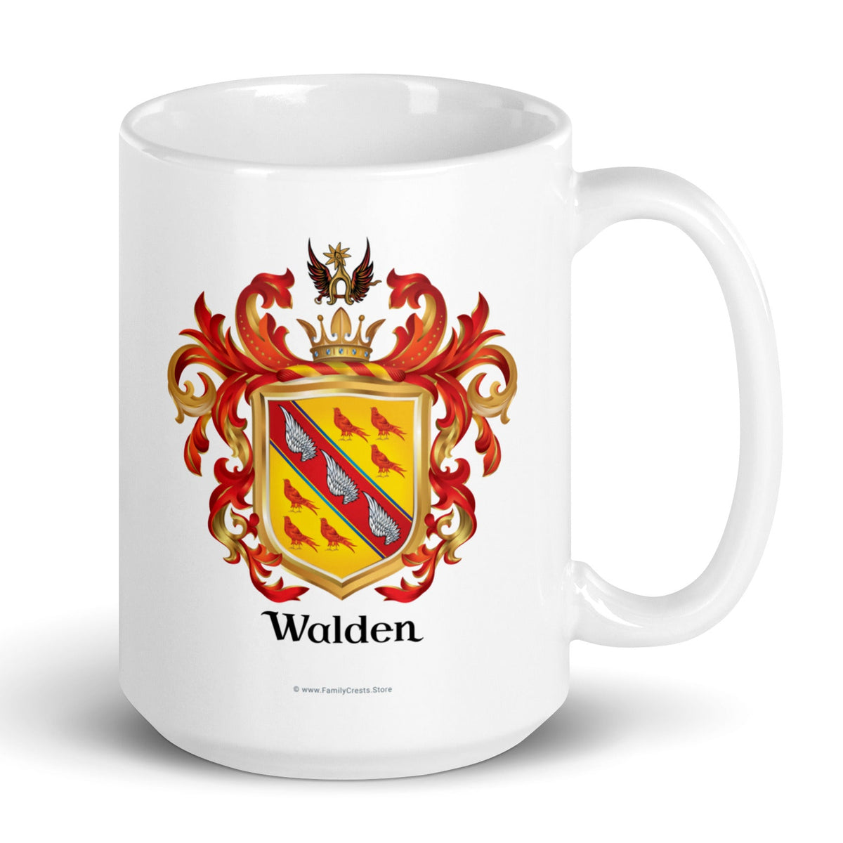 Walden Family Crest mug with wings -Family Crests Store