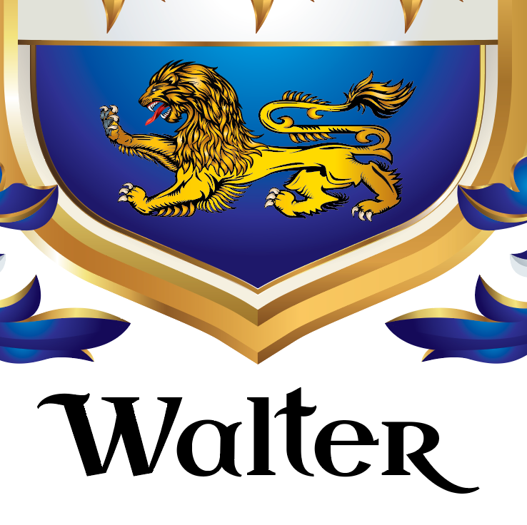 Walter Family Crest beer glass