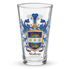 Walters Family Crest beer glass