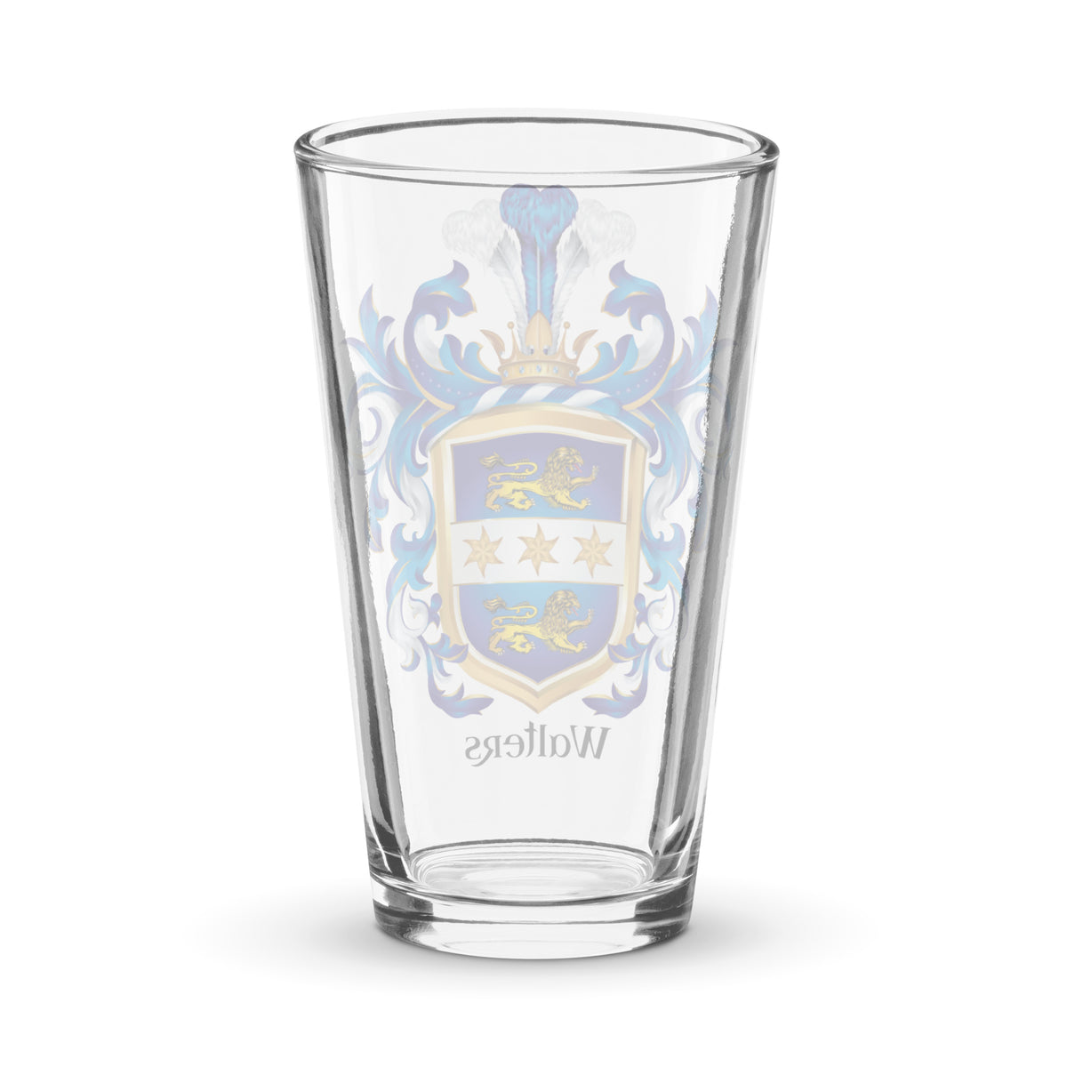 Walters pint glass from behind