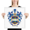 Walters Family Crest framed artprint