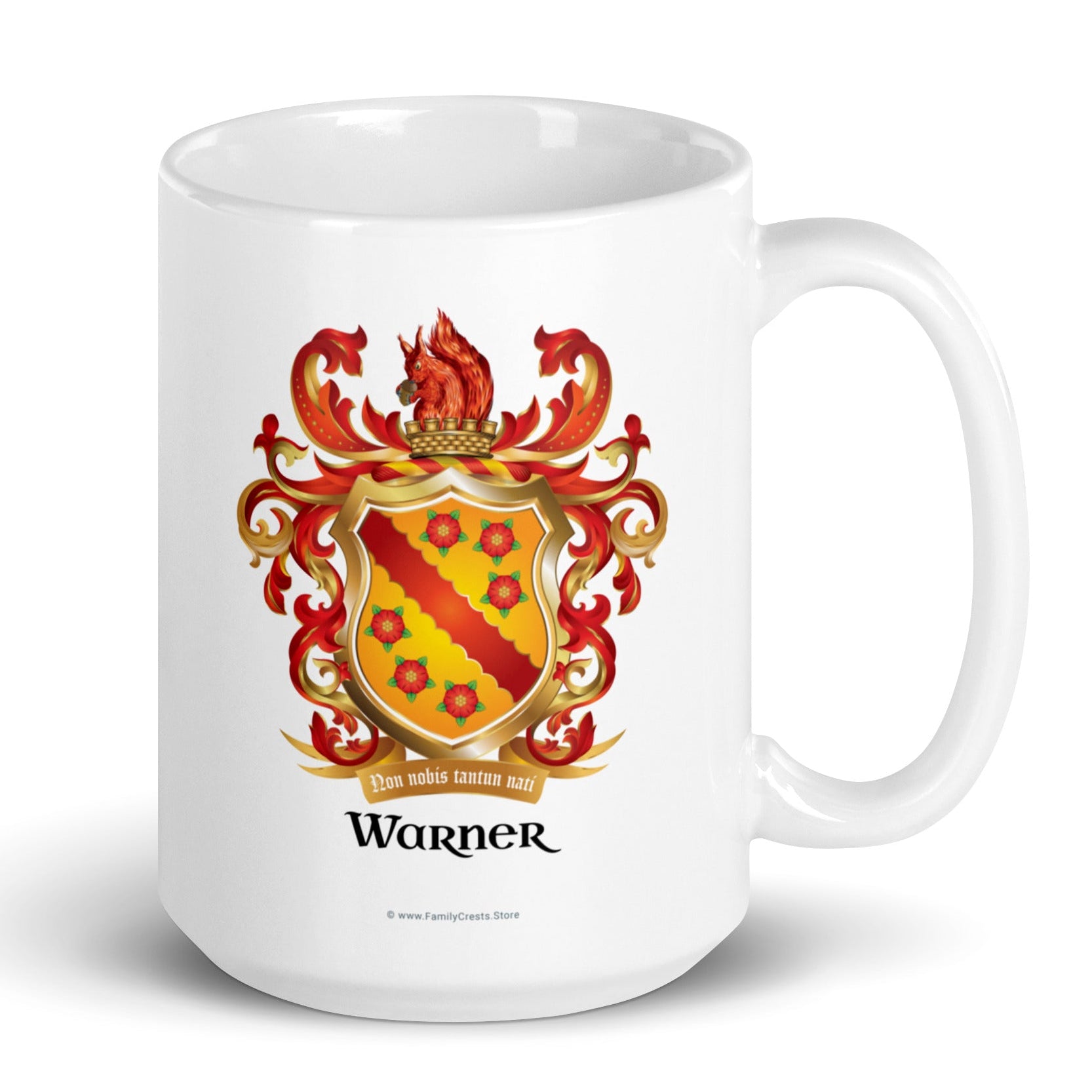Warner Family Crest mug-Family Crests Store
