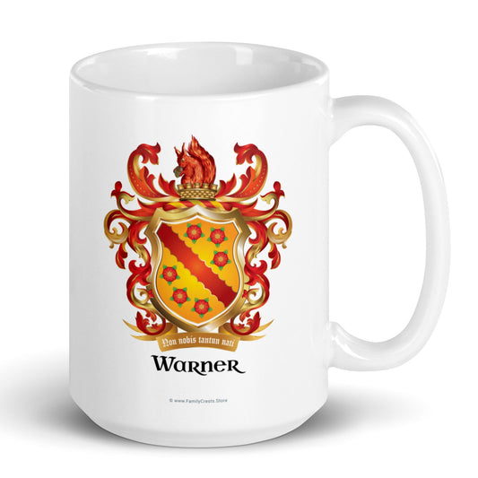 Warner Family Crest mug-Family Crests Store