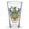 Warren Family Crest beer glass