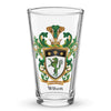 Wilson Family Crest beer glass - green wolf